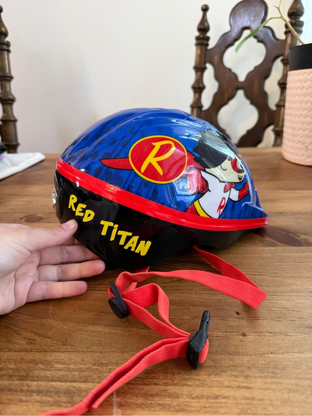Kids Blue & Red Superhero Ryan’s World Red titan top - Picture 10 of 10